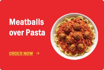Meatballs over Pasta